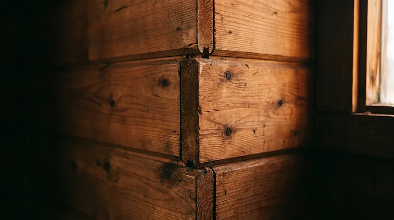 Sambungan panel cedar tanpa celah — detail pengerjaan Sauna Jakarta